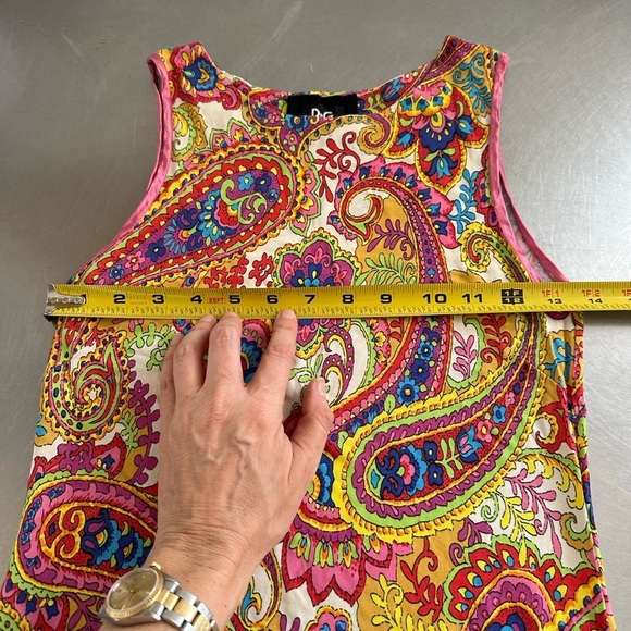 Dolce & Gabbana Paisley Colorful Sleeveless Summer Shift dress - Picture 7 of 11